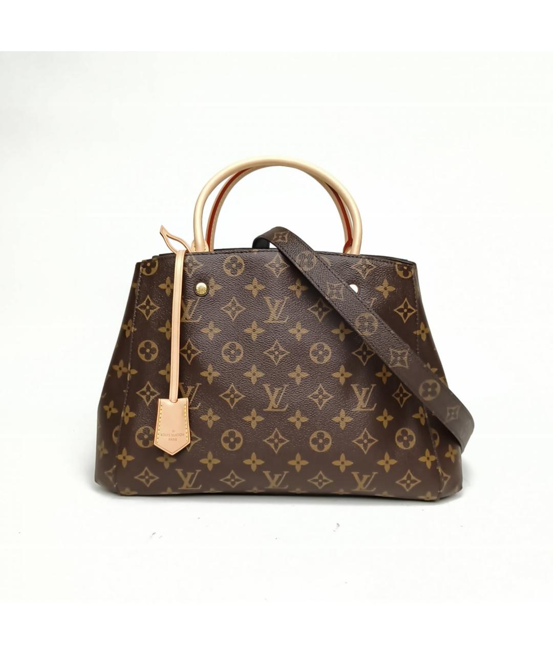 LOUIS VUITTON Коричневая сумка с короткими ручками, фото 2