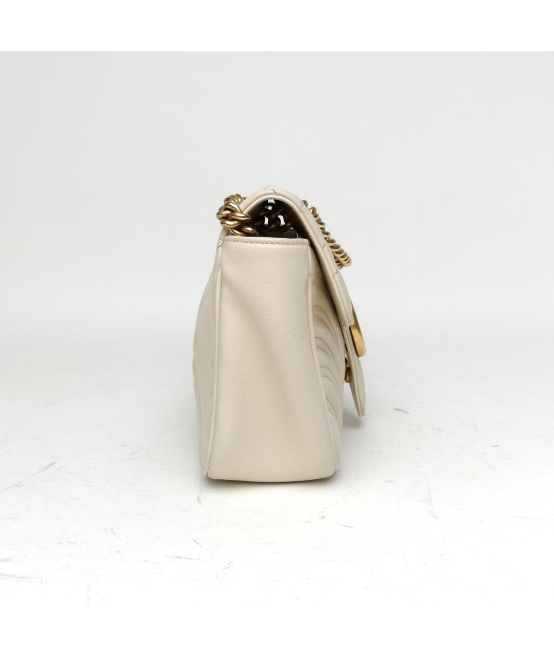 GUCCI Белая кожаная сумка через плечо, фото 5