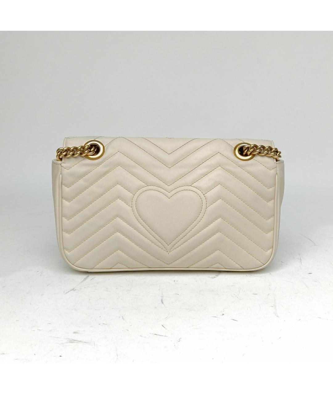 GUCCI Белая кожаная сумка через плечо, фото 4