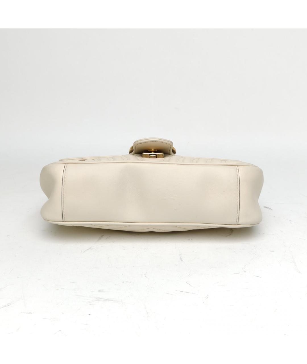 GUCCI Белая кожаная сумка через плечо, фото 6