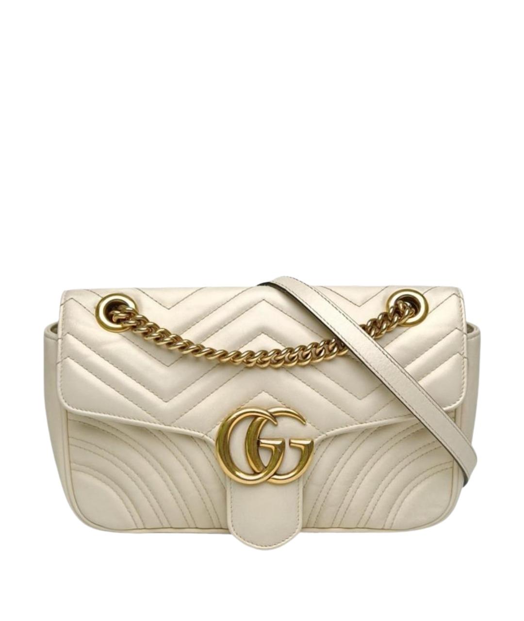 GUCCI Белая кожаная сумка через плечо, фото 1