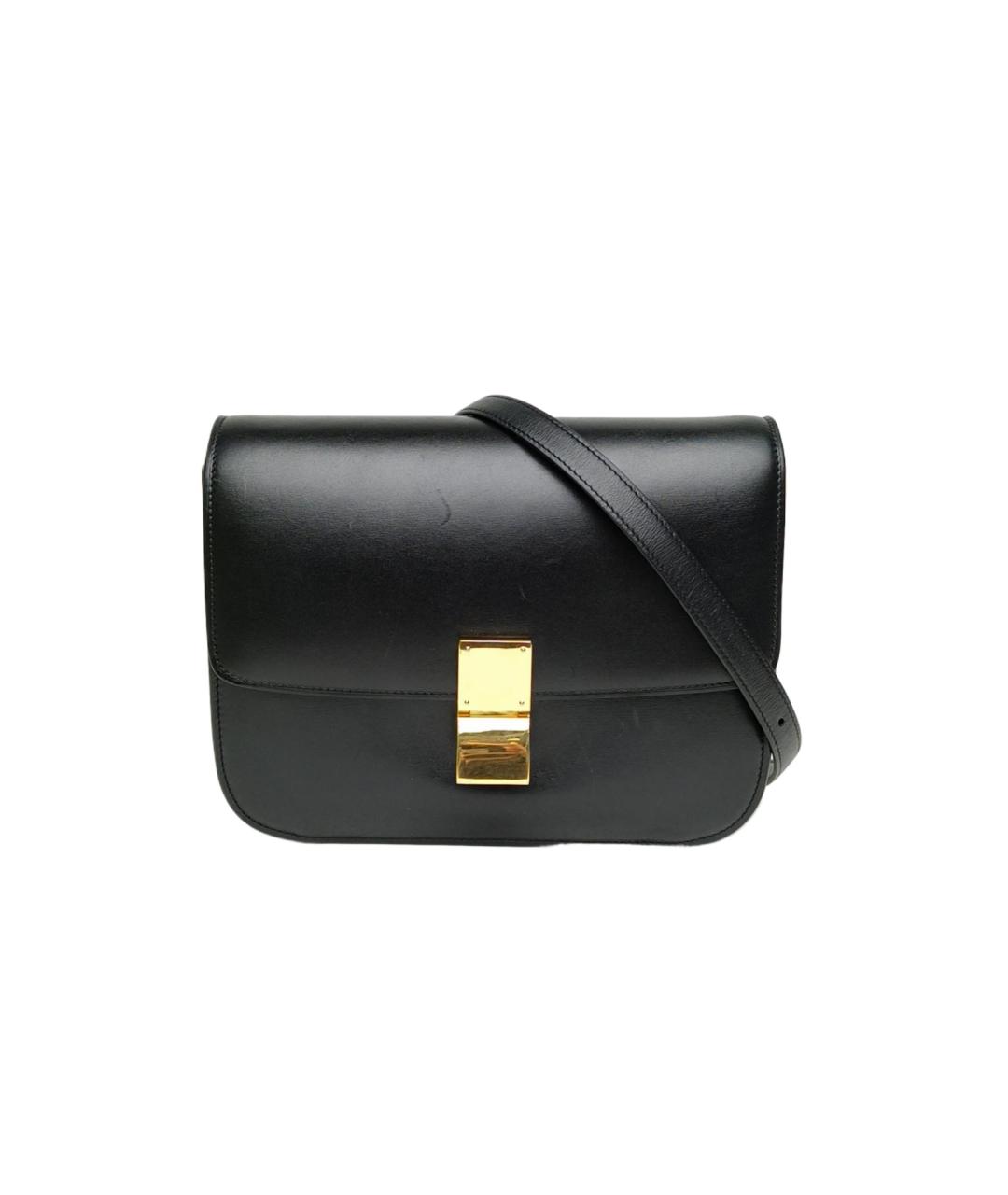 CELINE Черная кожаная сумка через плечо, фото 9