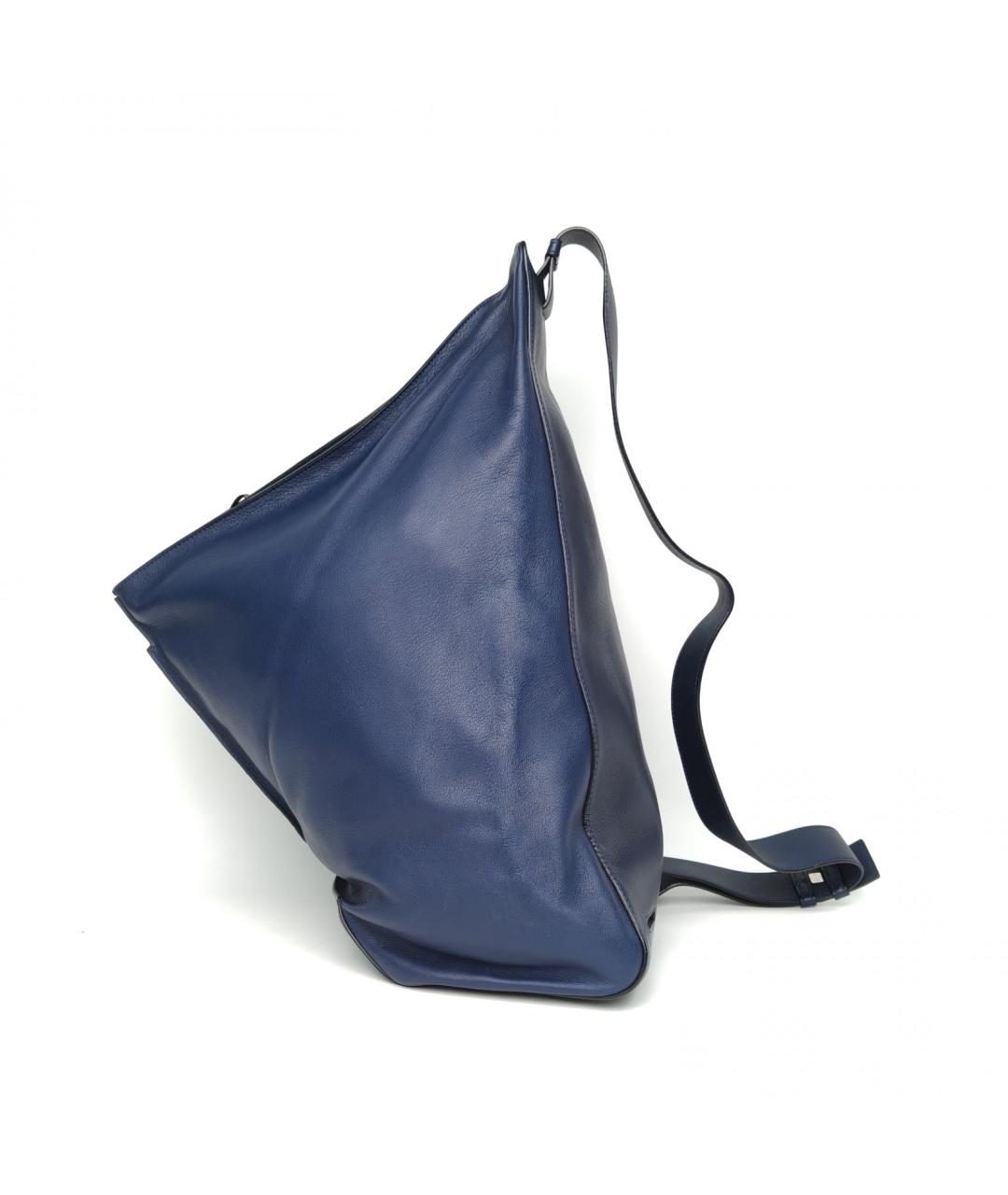 LOEWE Темно-синяя кожаная сумка через плечо, фото 3