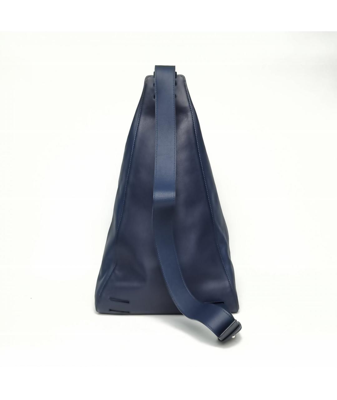 LOEWE Темно-синяя кожаная сумка через плечо, фото 2