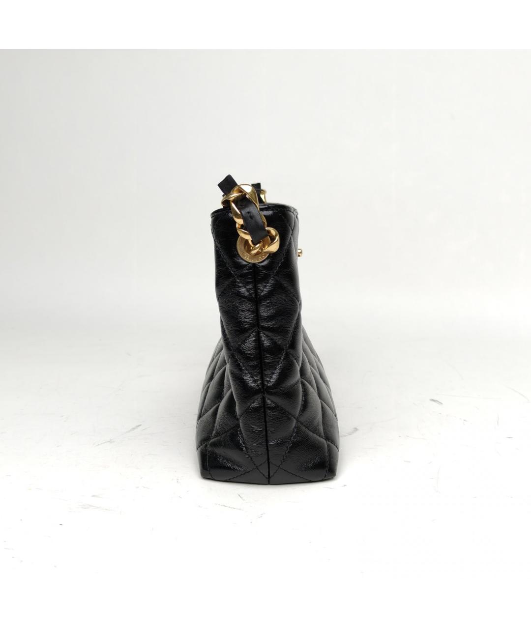 CHANEL Черная кожаная сумка через плечо, фото 4