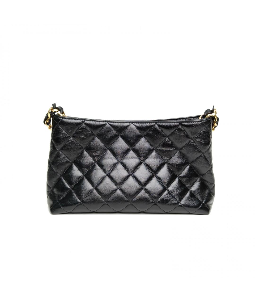 CHANEL Черная кожаная сумка через плечо, фото 3