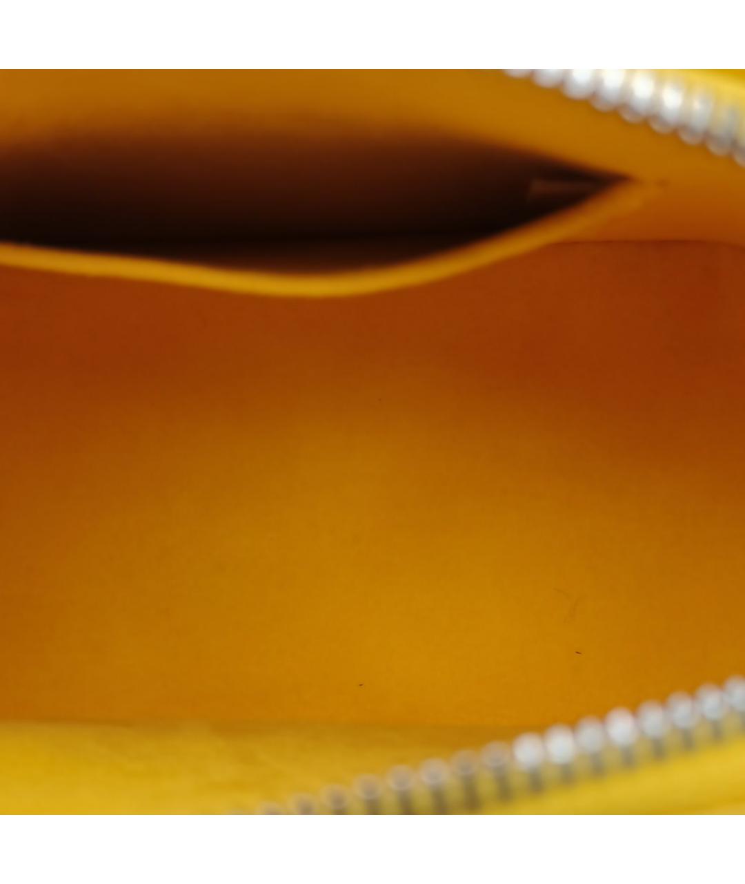 LOUIS VUITTON Желтая кожаная сумка через плечо, фото 7