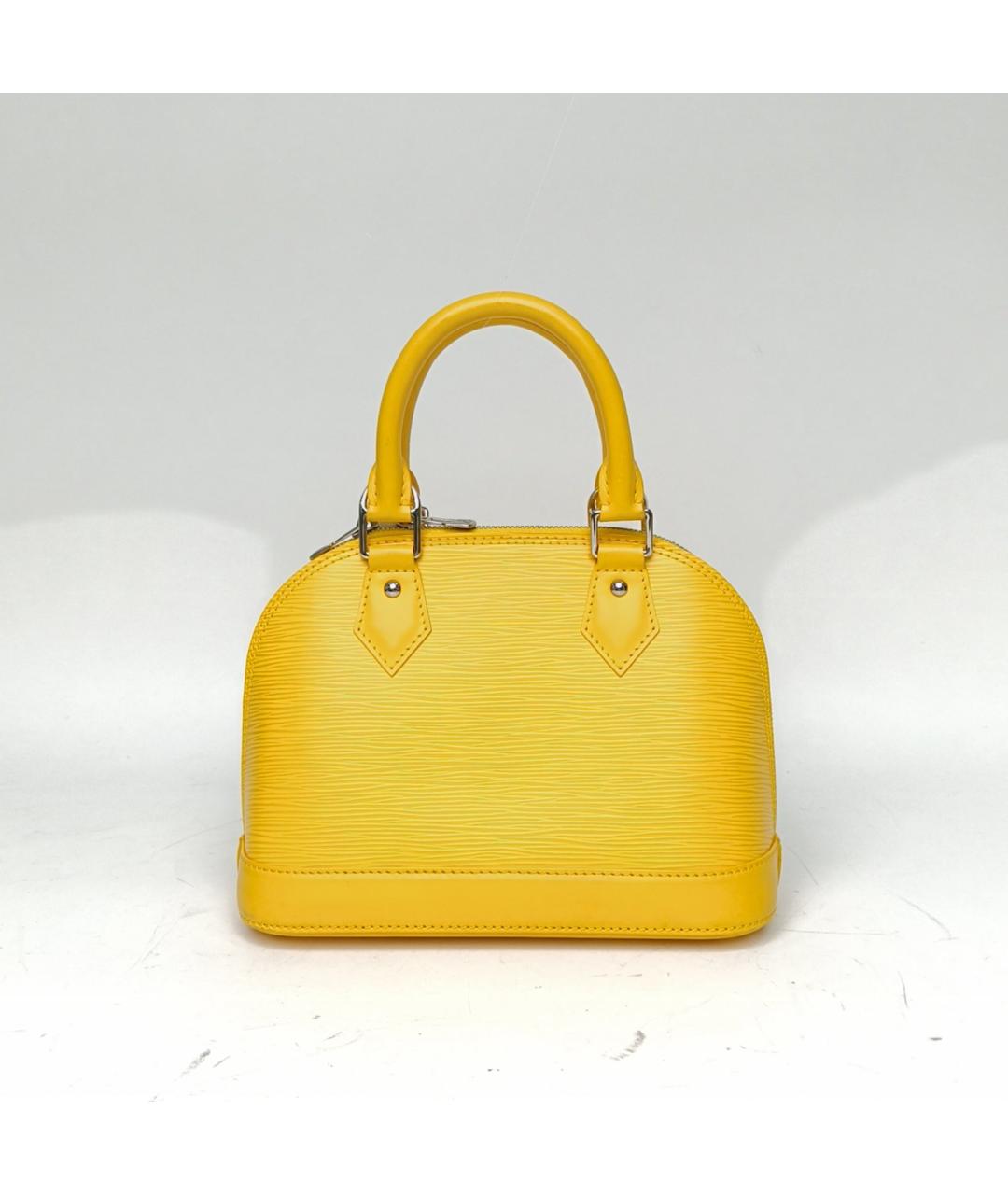 LOUIS VUITTON Желтая кожаная сумка через плечо, фото 4