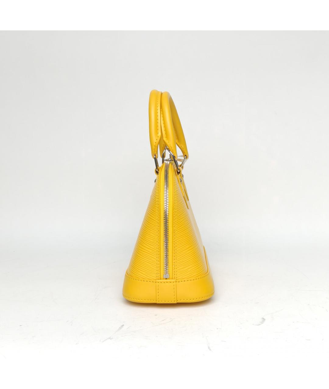 LOUIS VUITTON Желтая кожаная сумка через плечо, фото 5