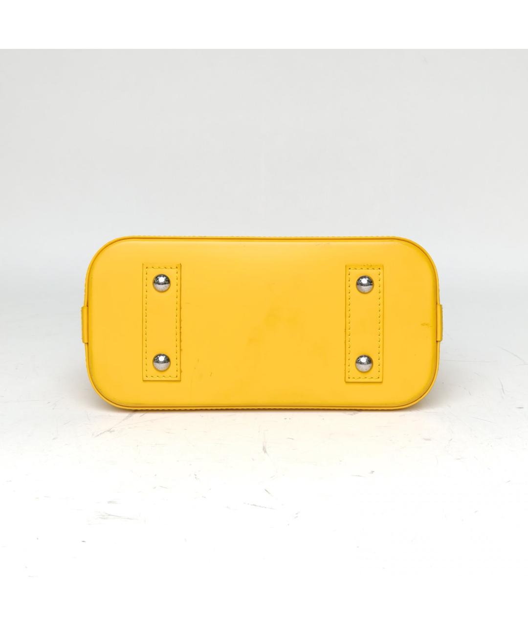 LOUIS VUITTON Желтая кожаная сумка через плечо, фото 6