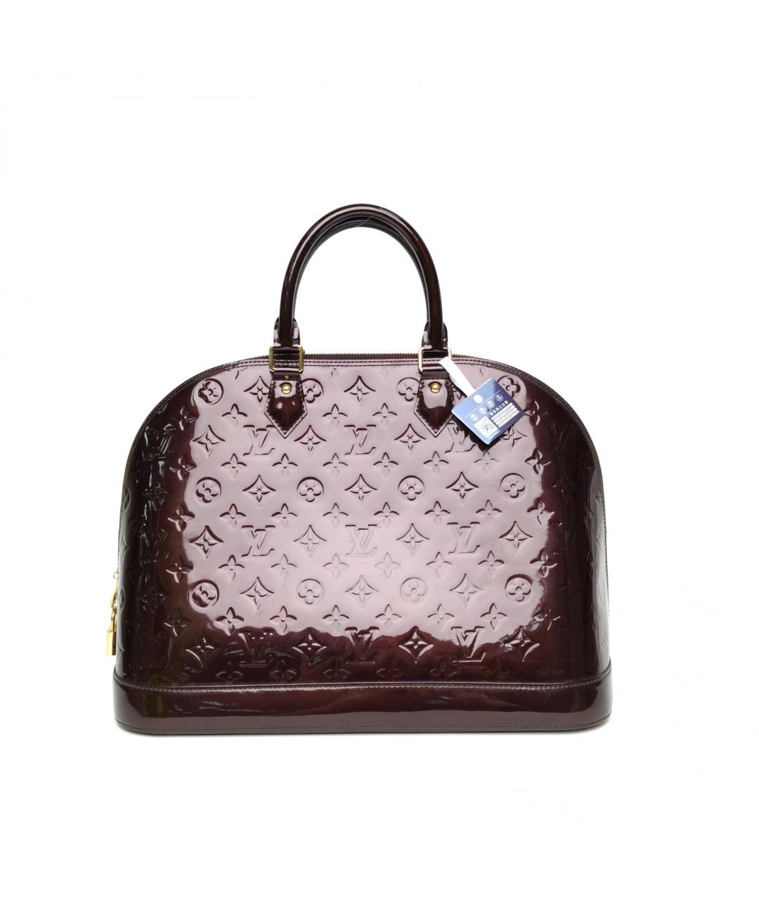 LOUIS VUITTON Бордовая сумка через плечо из лакированной кожи, фото 4