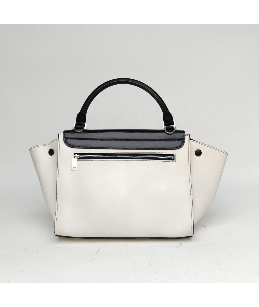 CELINE Белая кожаная сумка через плечо, фото 4