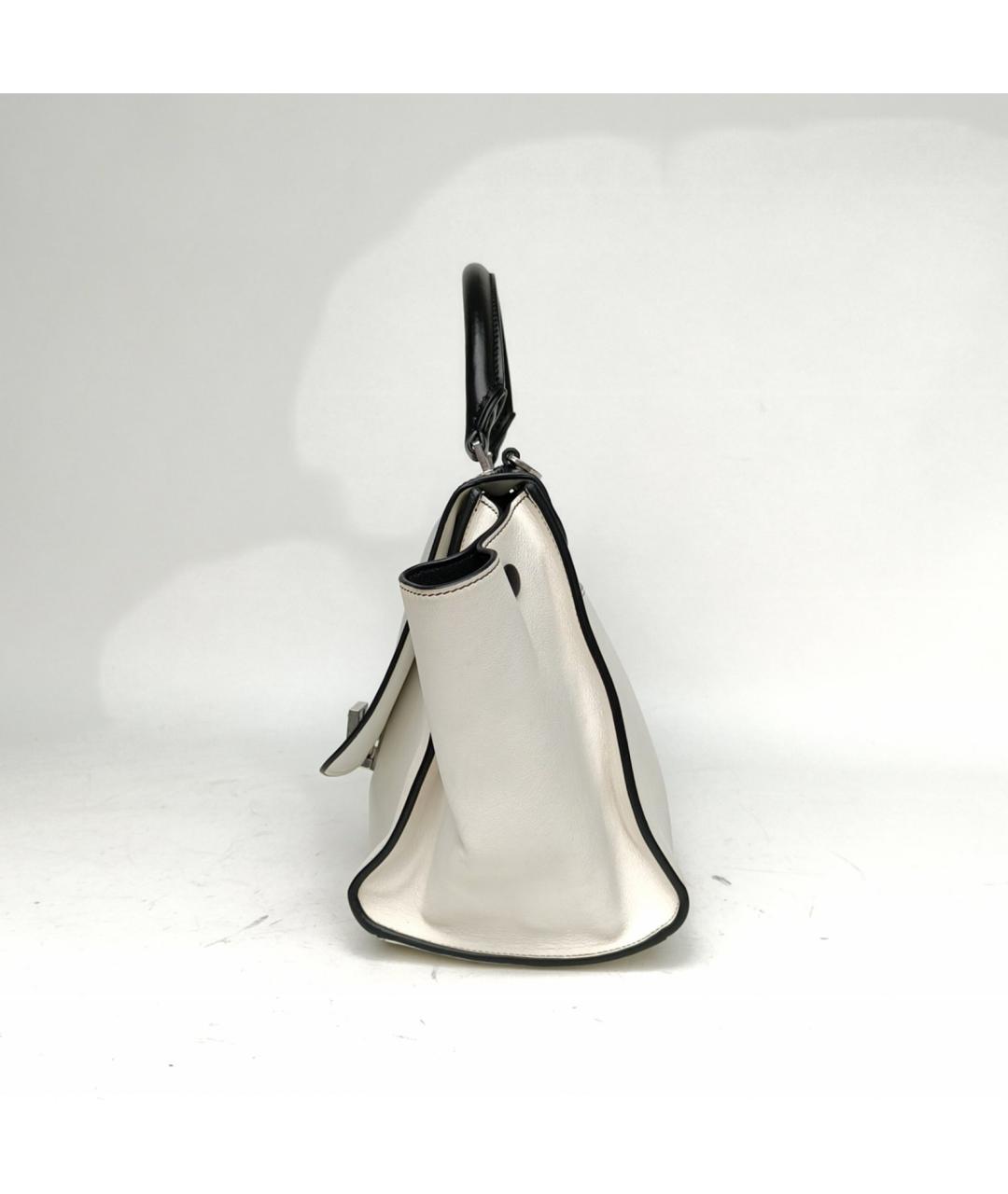 CELINE Белая кожаная сумка через плечо, фото 3