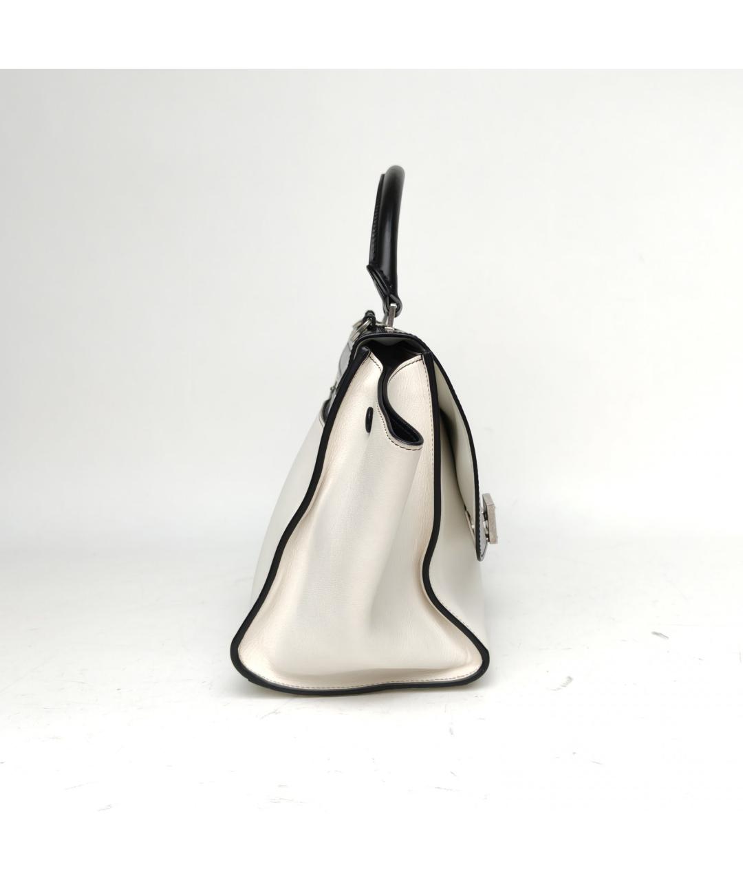 CELINE Белая кожаная сумка через плечо, фото 5