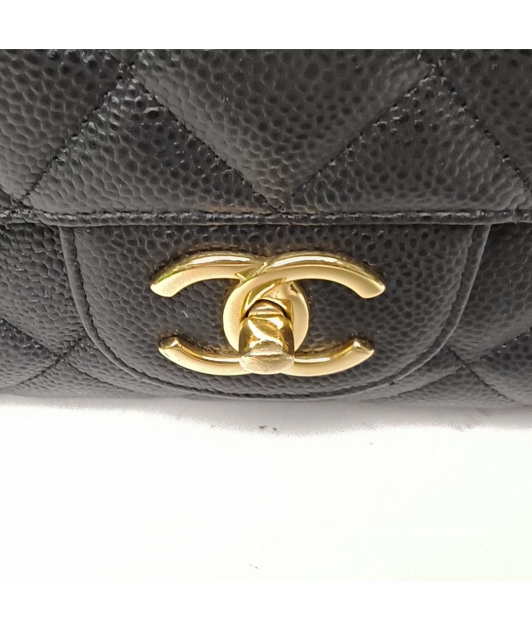 CHANEL Черная кожаная сумка через плечо, фото 8