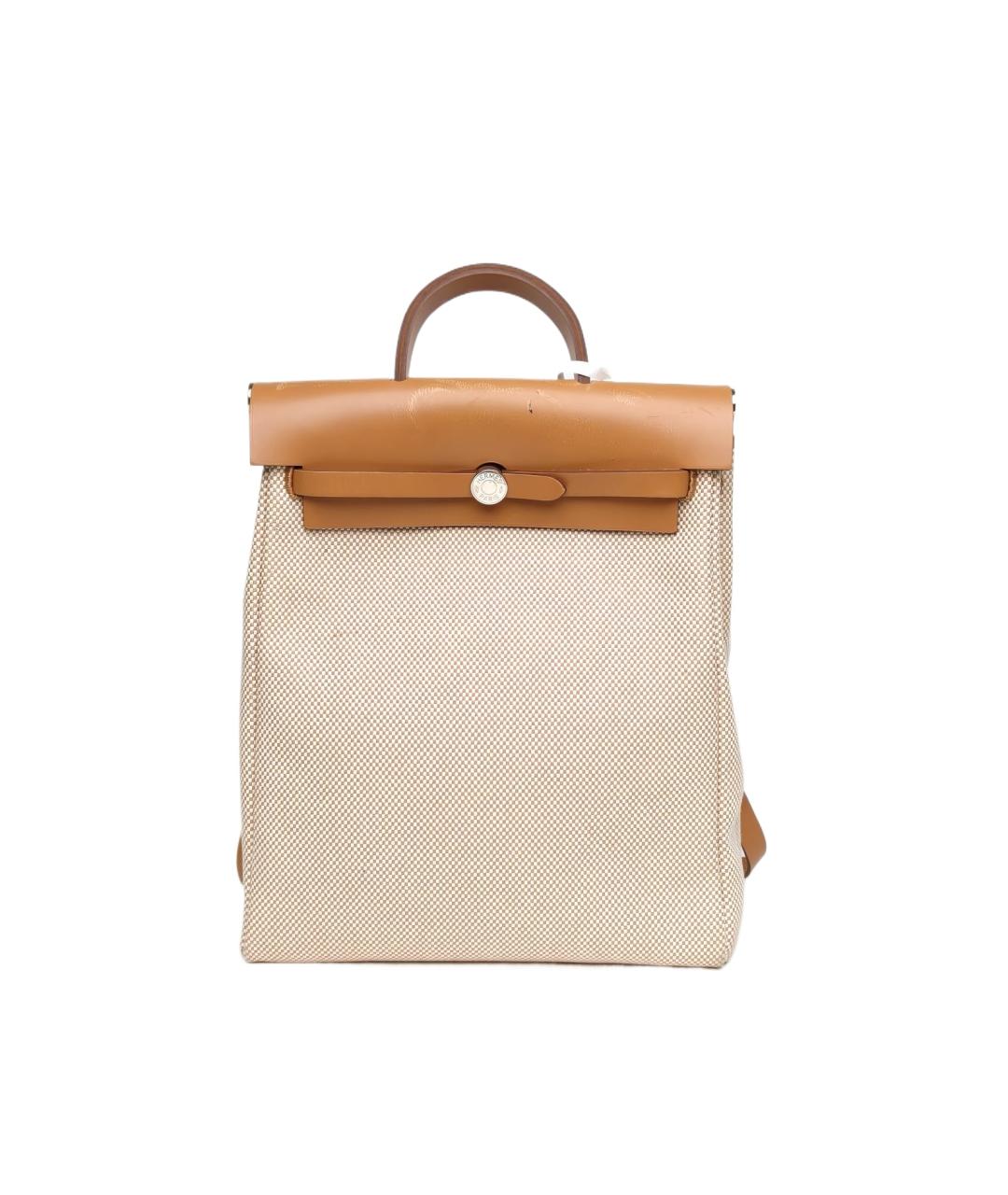 HERMES Бежевый рюкзак, фото 9