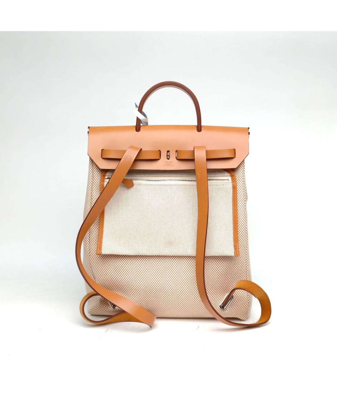HERMES Бежевый рюкзак, фото 4