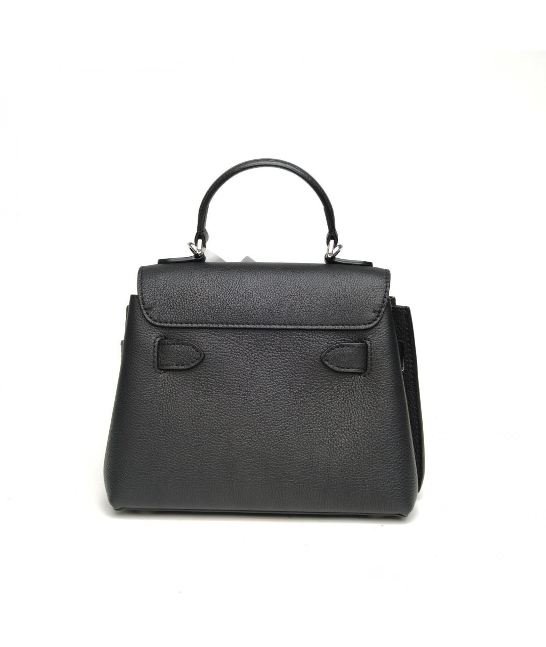 LOUIS VUITTON Черная кожаная сумка с короткими ручками, фото 3