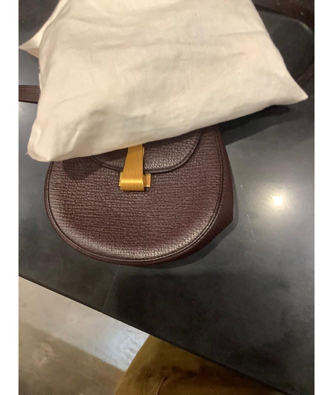 BOTTEGA VENETA Коричневая кожаная сумка через плечо, фото 9