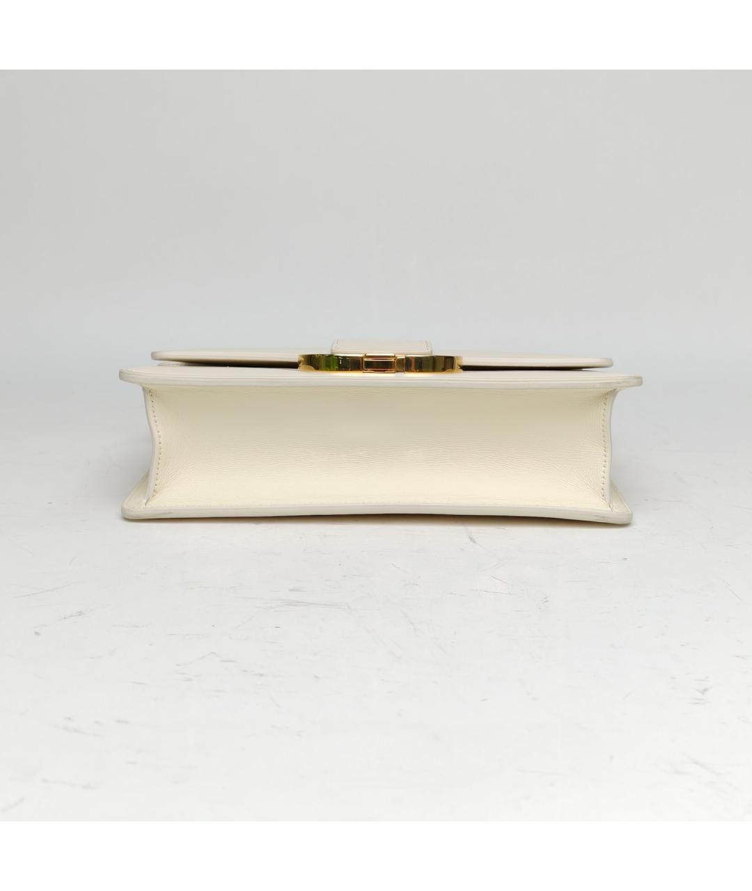 CHRISTIAN DIOR Бежевая кожаная сумка через плечо, фото 5