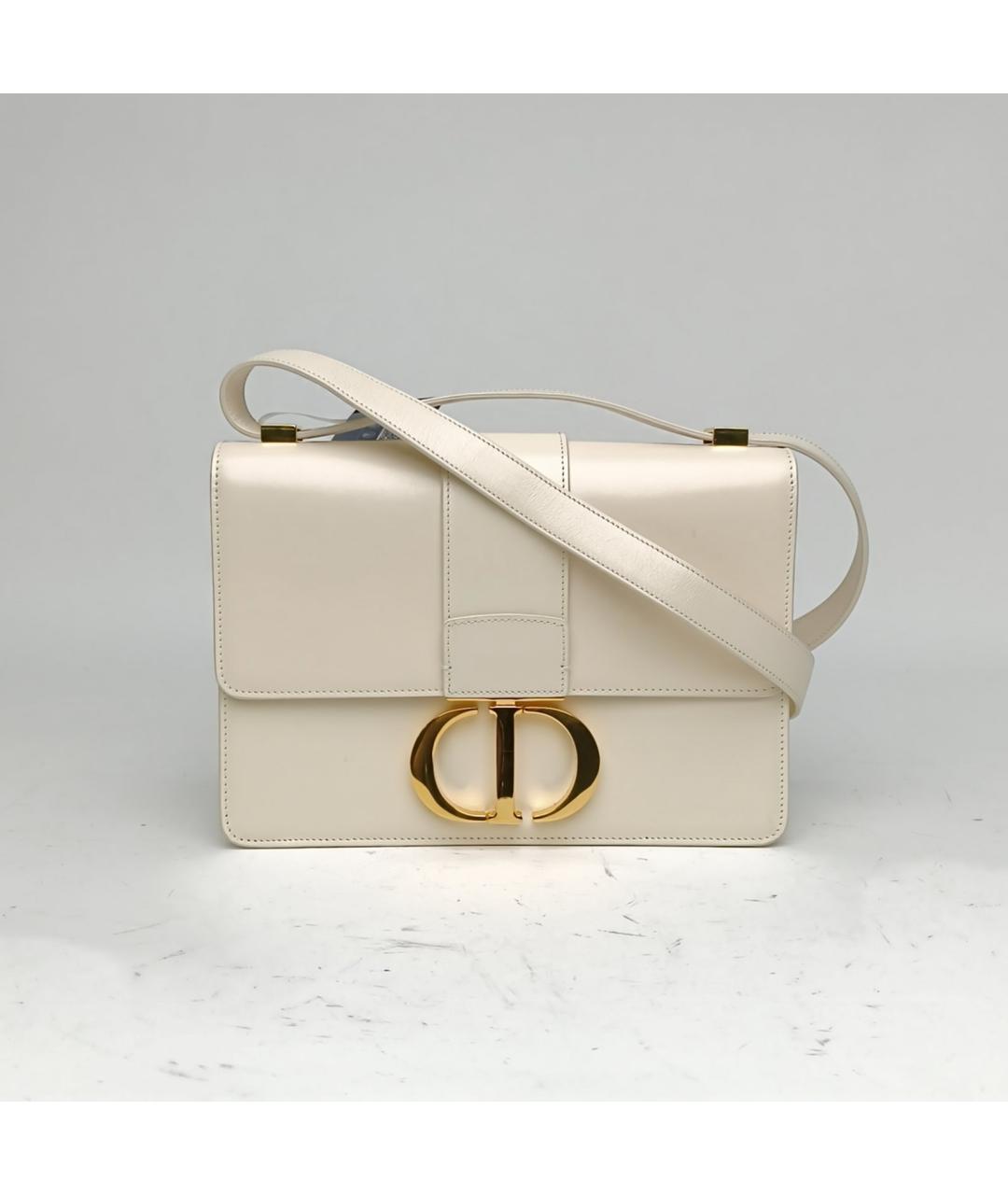 CHRISTIAN DIOR Бежевая кожаная сумка через плечо, фото 2