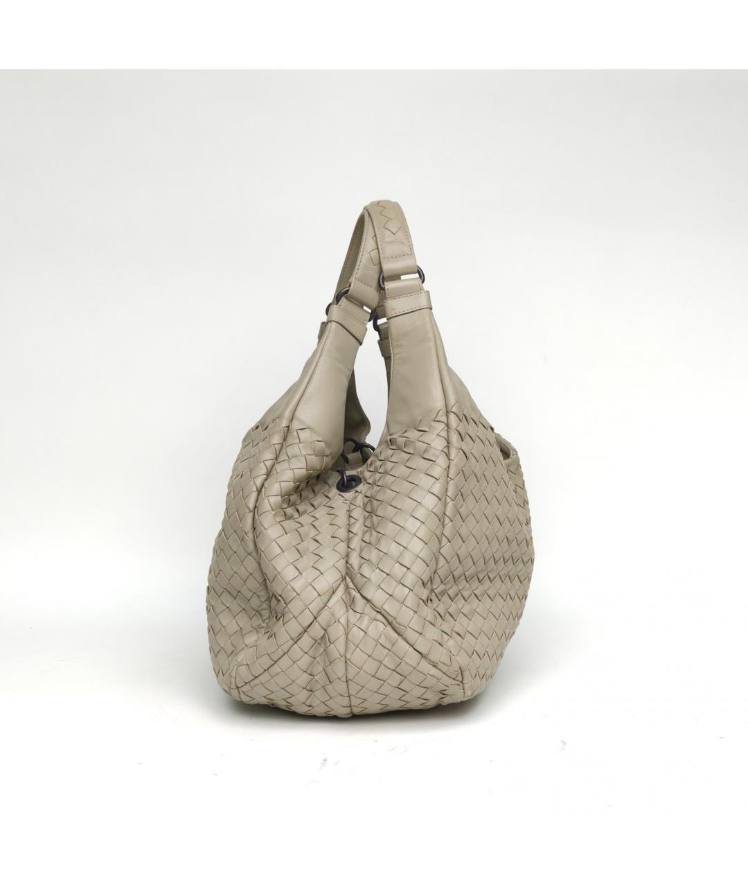 BOTTEGA VENETA Серая кожаная сумка через плечо, фото 5