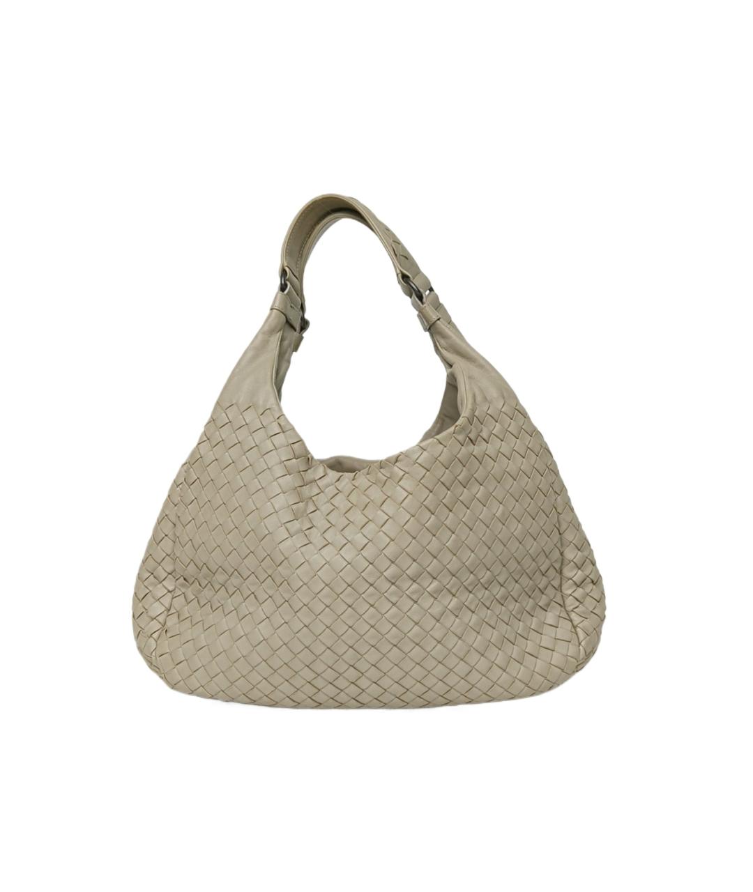 BOTTEGA VENETA Серая кожаная сумка через плечо, фото 10