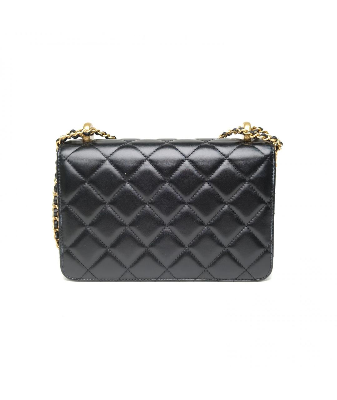 CHANEL Черная кожаная сумка через плечо, фото 4