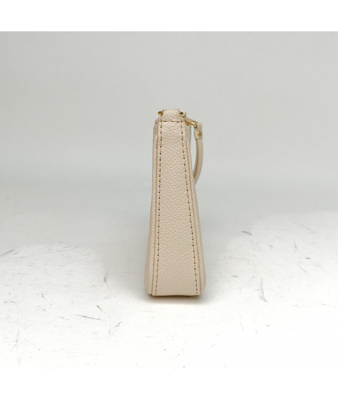 LOUIS VUITTON Бежевая кожаная сумка через плечо, фото 3