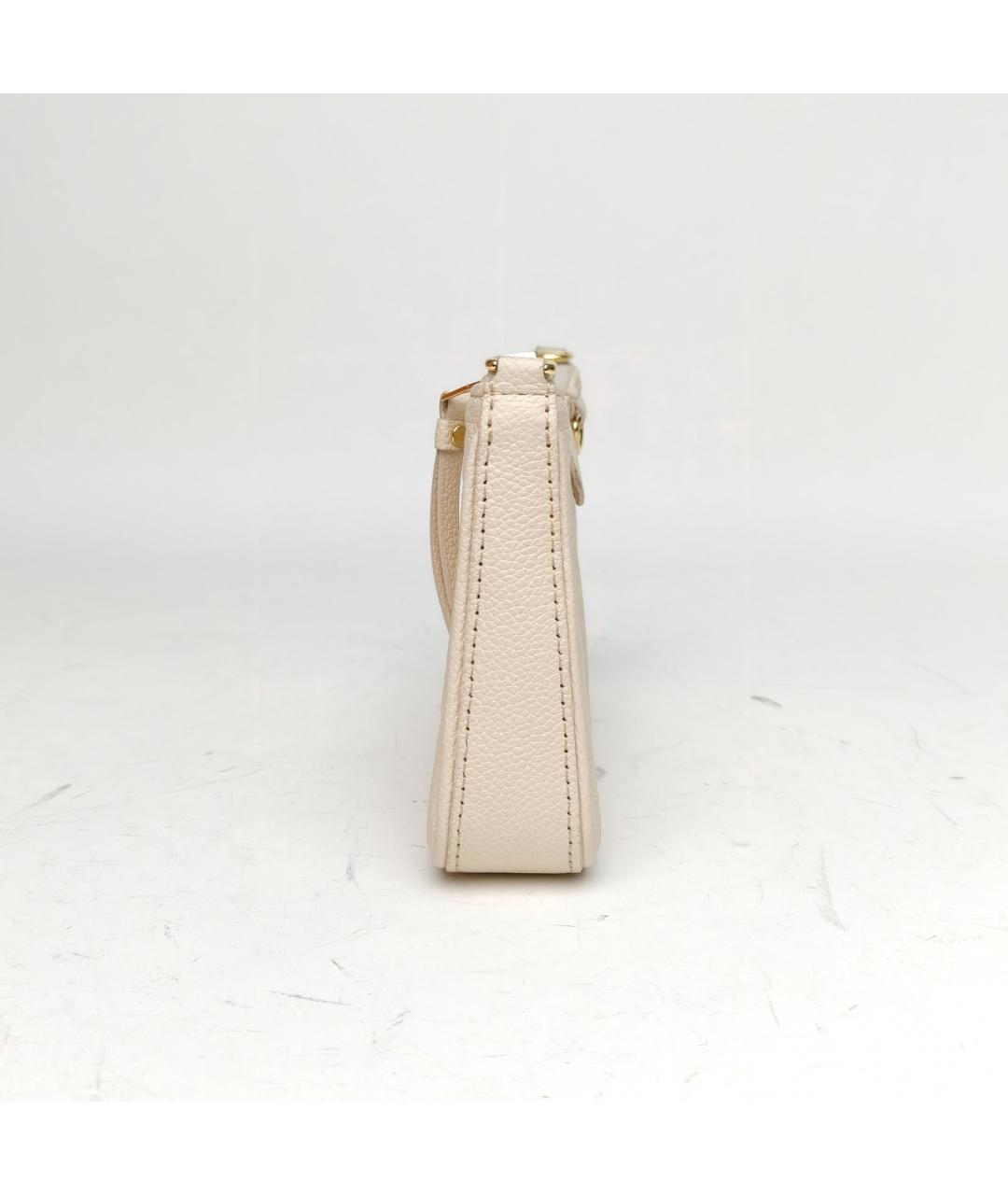 LOUIS VUITTON Бежевая кожаная сумка через плечо, фото 5