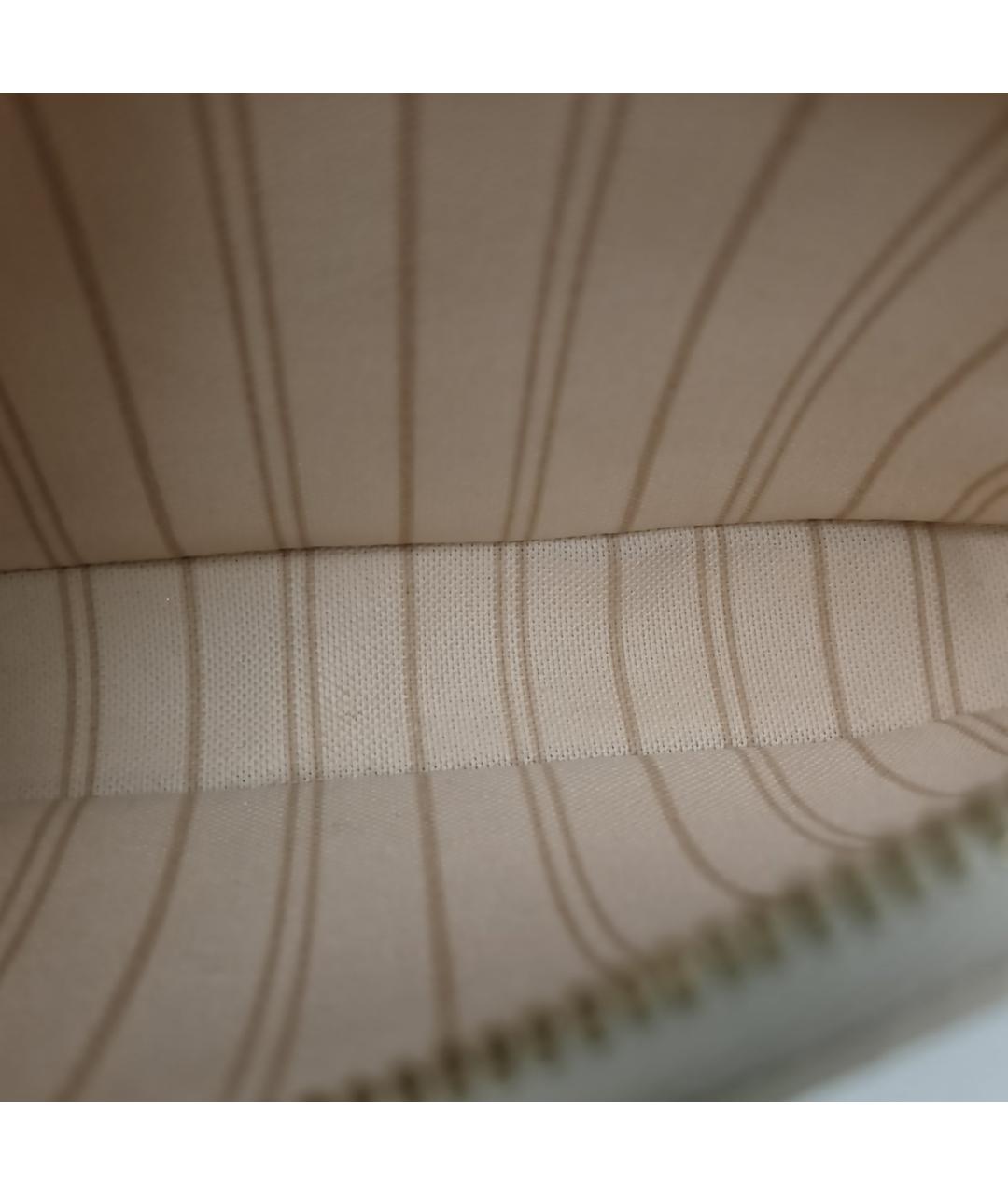 LOUIS VUITTON Бежевая кожаная сумка через плечо, фото 7