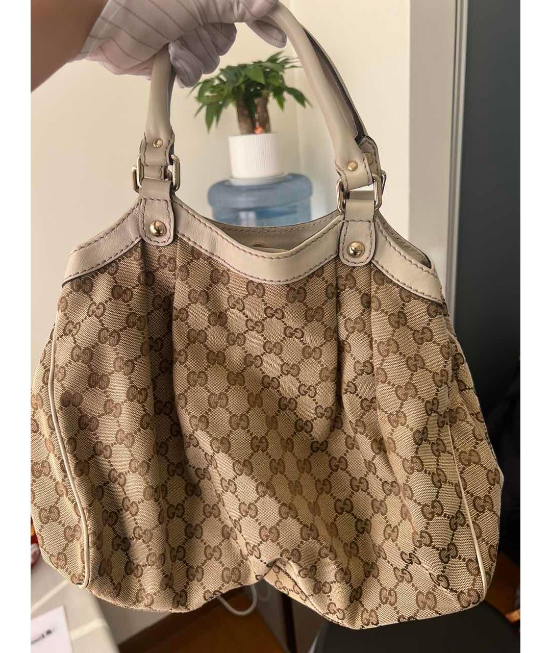 GUCCI Бежевая сумка тоут, фото 6