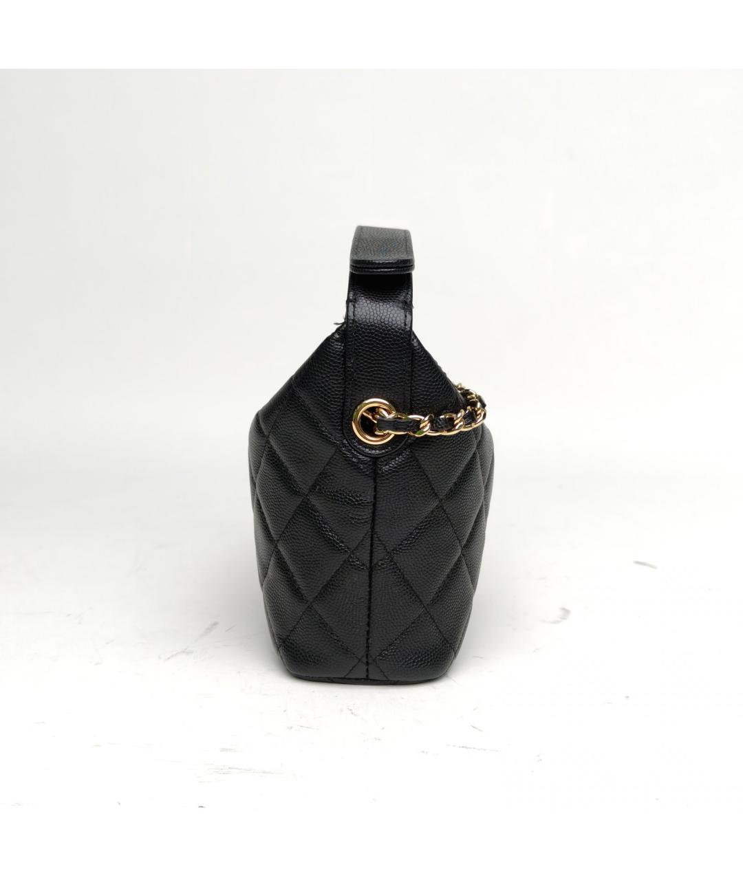 CHANEL Черная кожаная сумка через плечо, фото 5