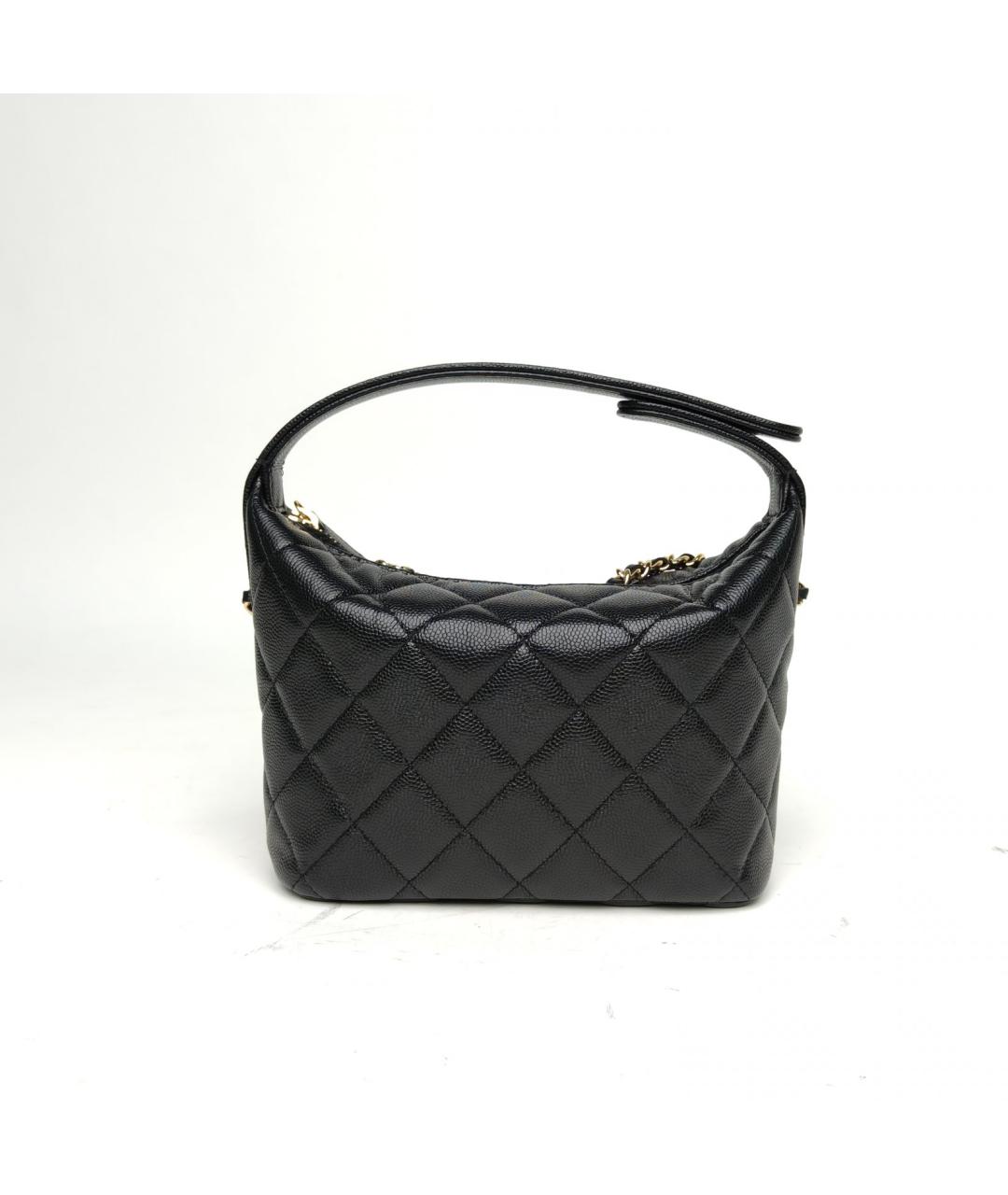 CHANEL Черная кожаная сумка через плечо, фото 4