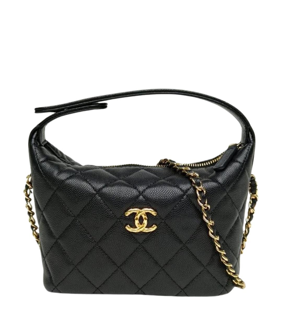 CHANEL Черная кожаная сумка через плечо, фото 1