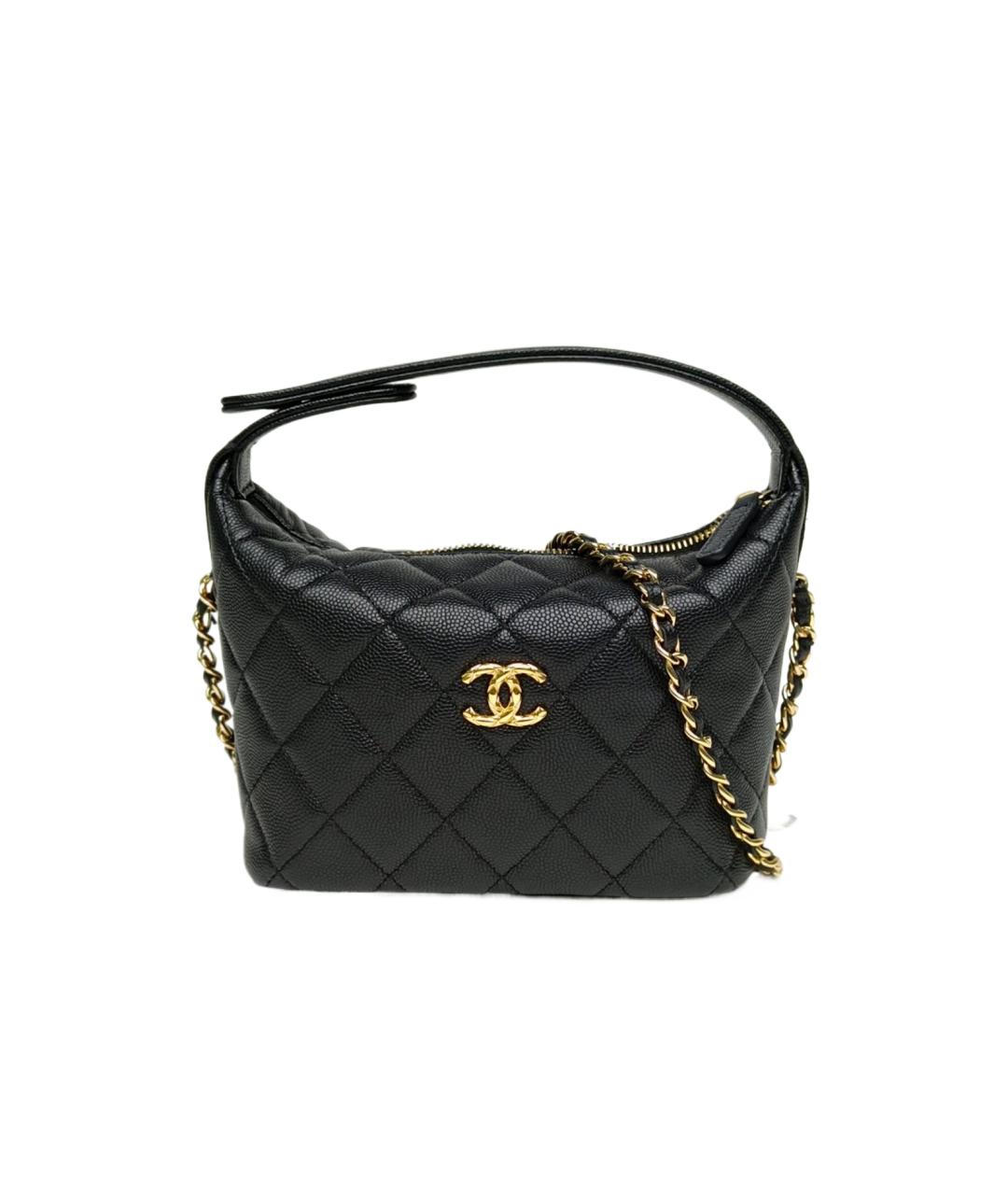 CHANEL Черная кожаная сумка через плечо, фото 9