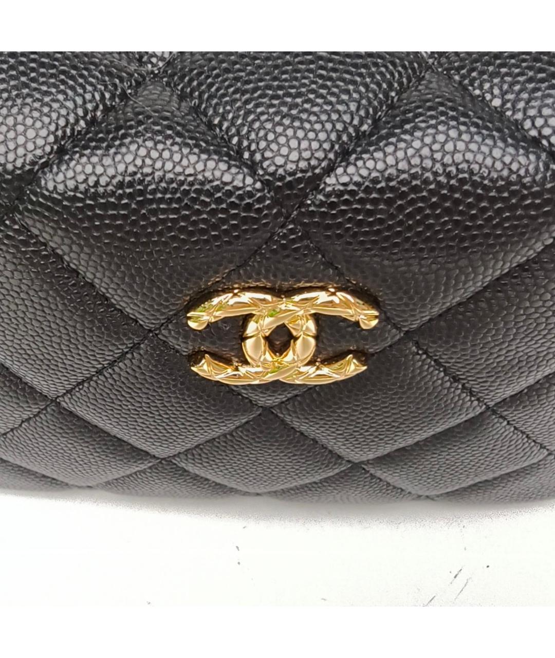 CHANEL Черная кожаная сумка через плечо, фото 8