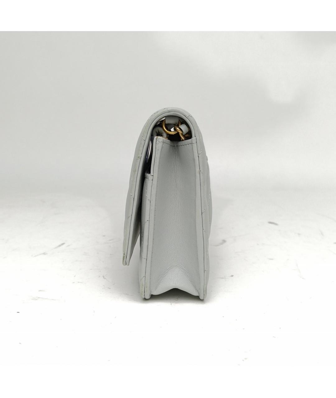 CHANEL Серая кожаная сумка через плечо, фото 3