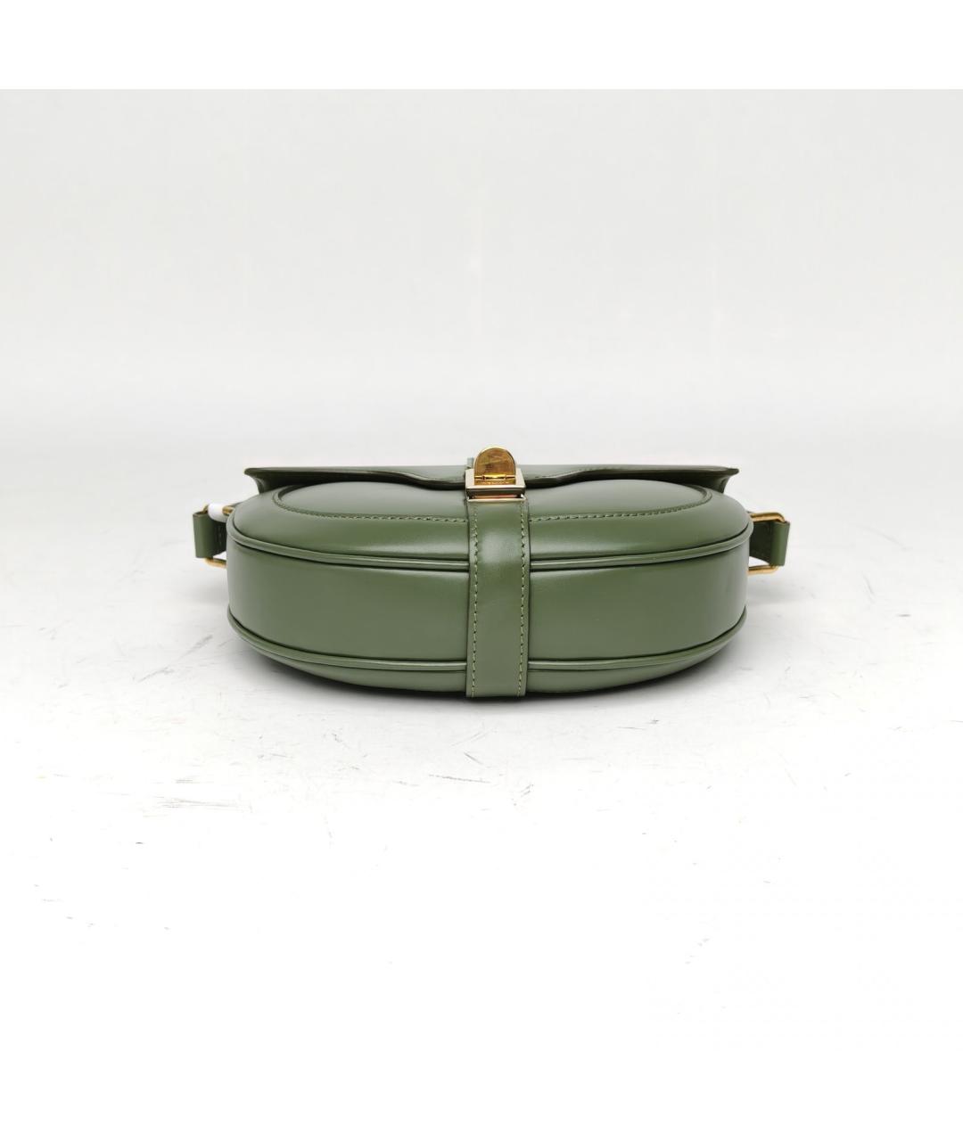 CELINE Зеленая кожаная сумка через плечо, фото 6