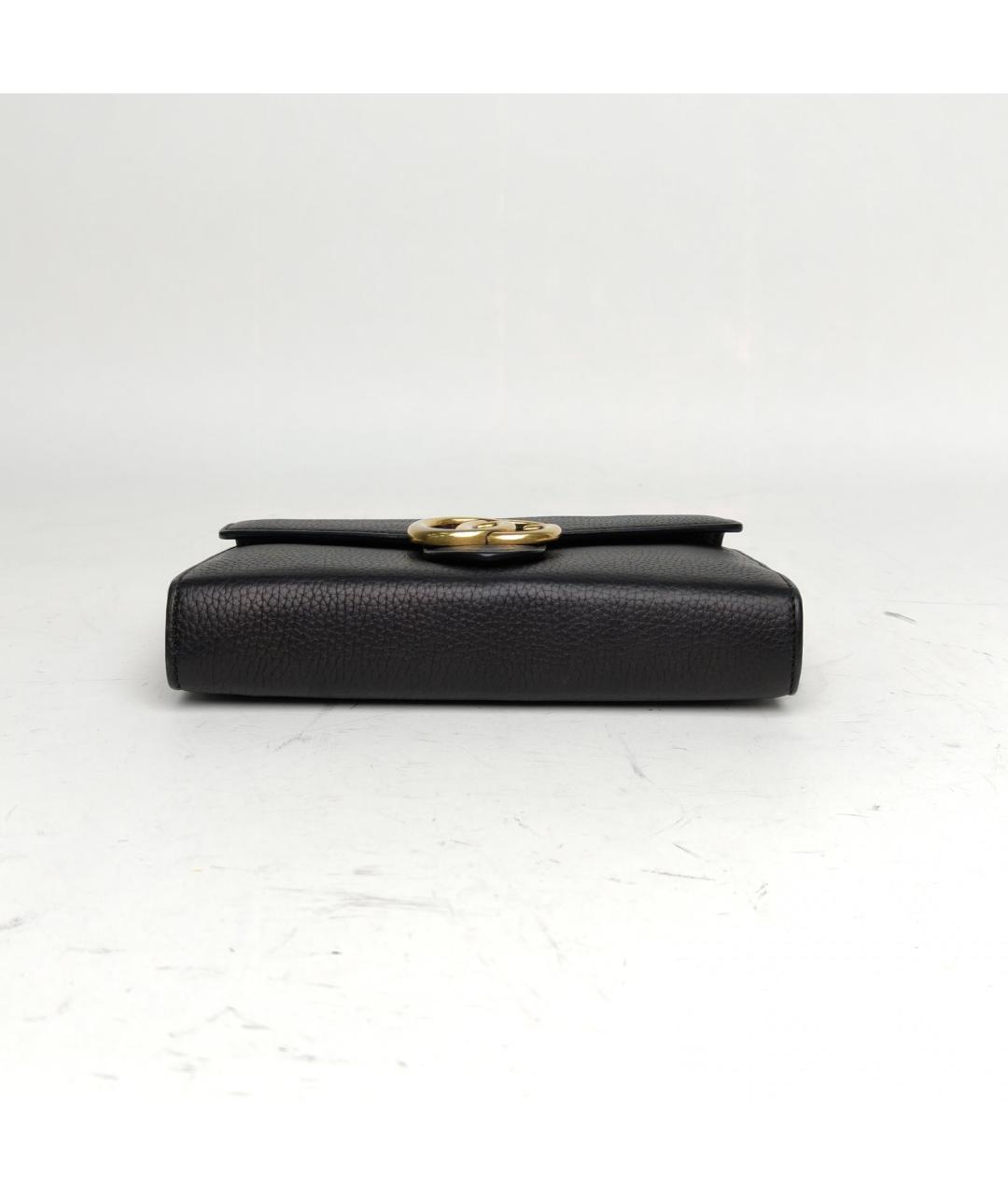 GUCCI Черная кожаная сумка через плечо, фото 6