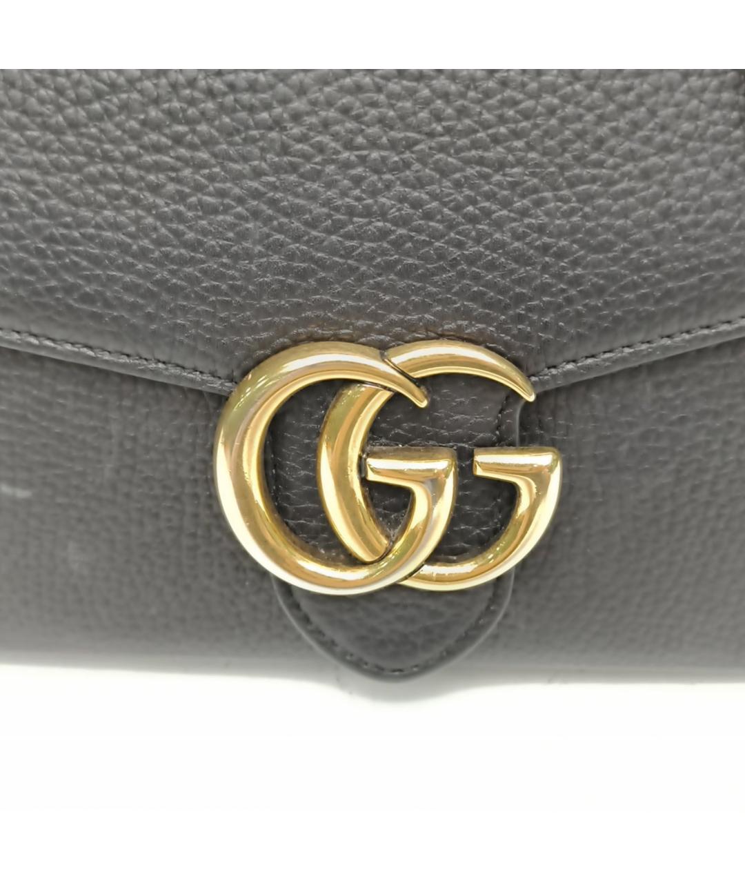 GUCCI Черная кожаная сумка через плечо, фото 7