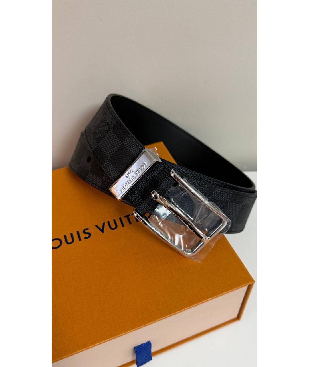 LOUIS VUITTON Черный ремень, фото 5