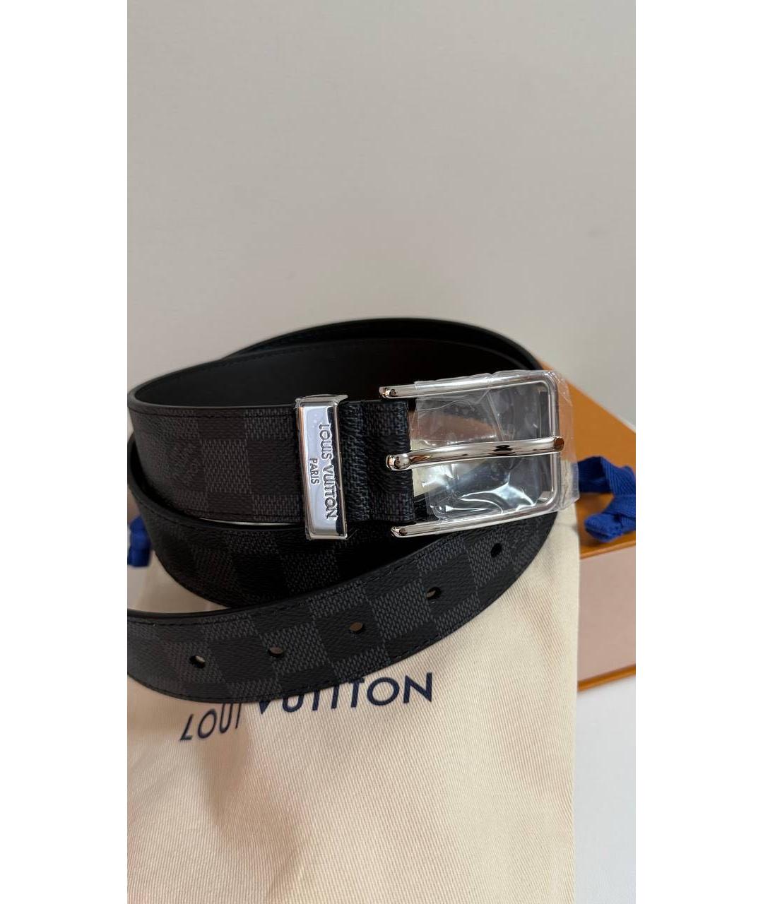 LOUIS VUITTON Черный ремень, фото 2