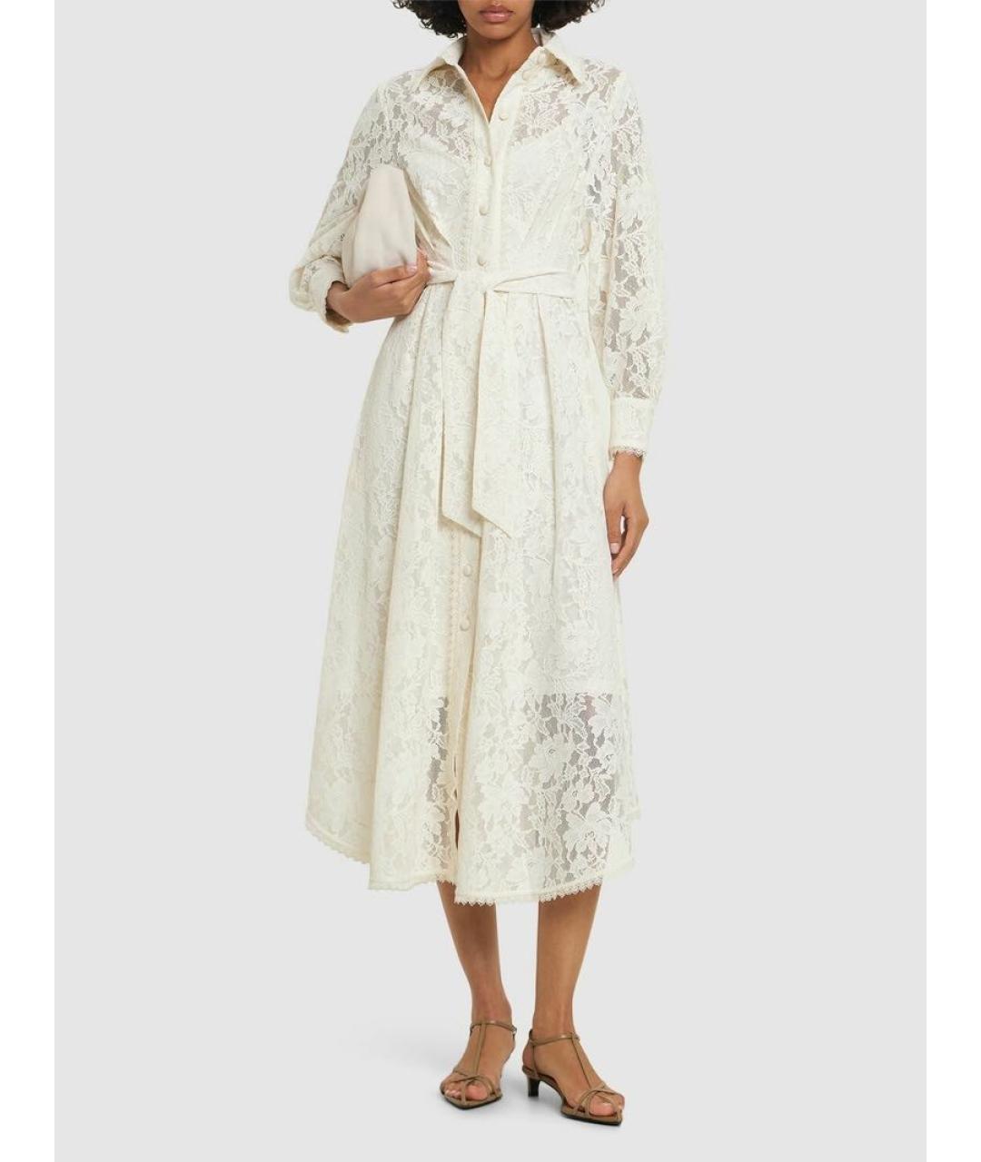 ZIMMERMANN Белое полиэстеровое повседневное платье, фото 3