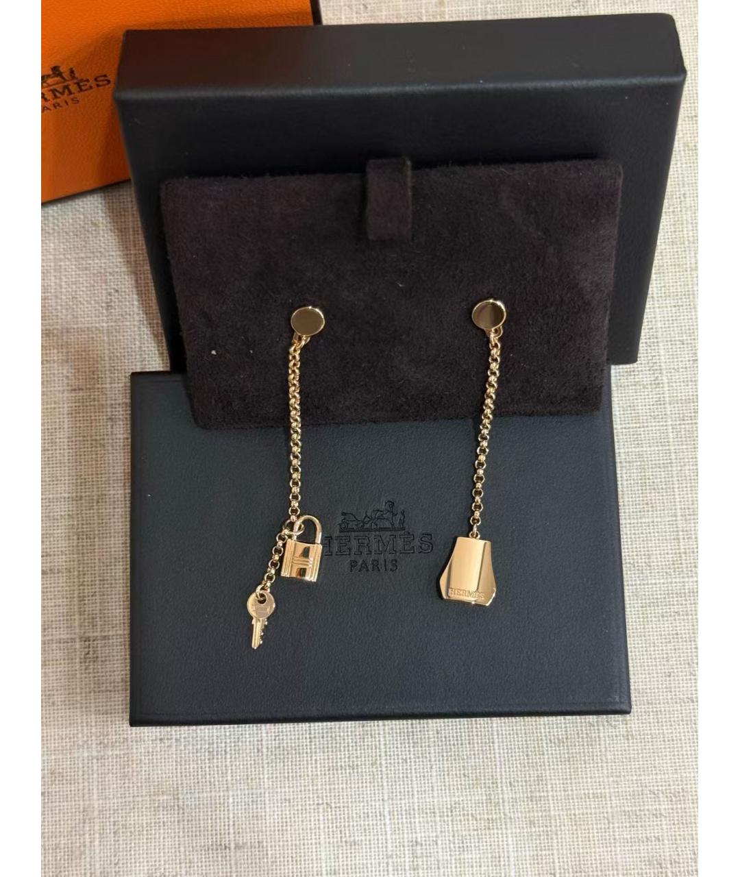 HERMES Золотые серьги, фото 3