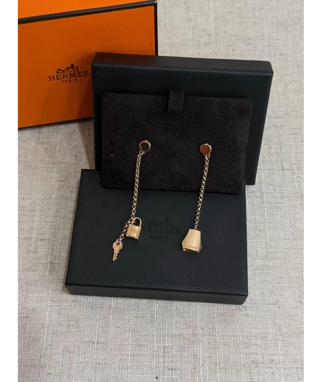 HERMES Золотые серьги, фото 2