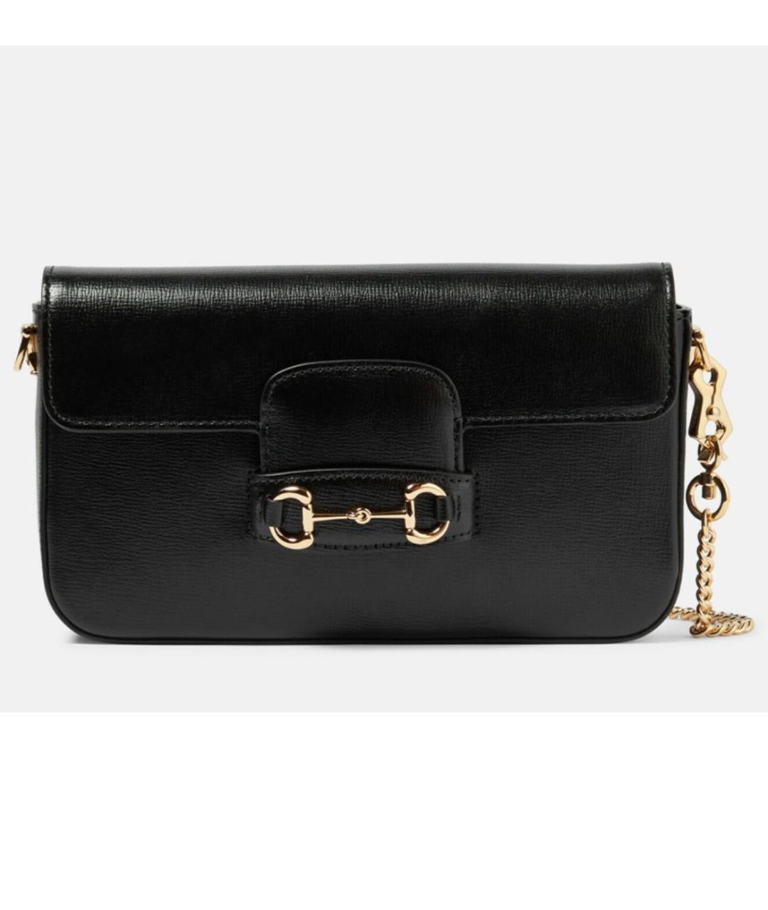 GUCCI Черная кожаная сумка через плечо, фото 7