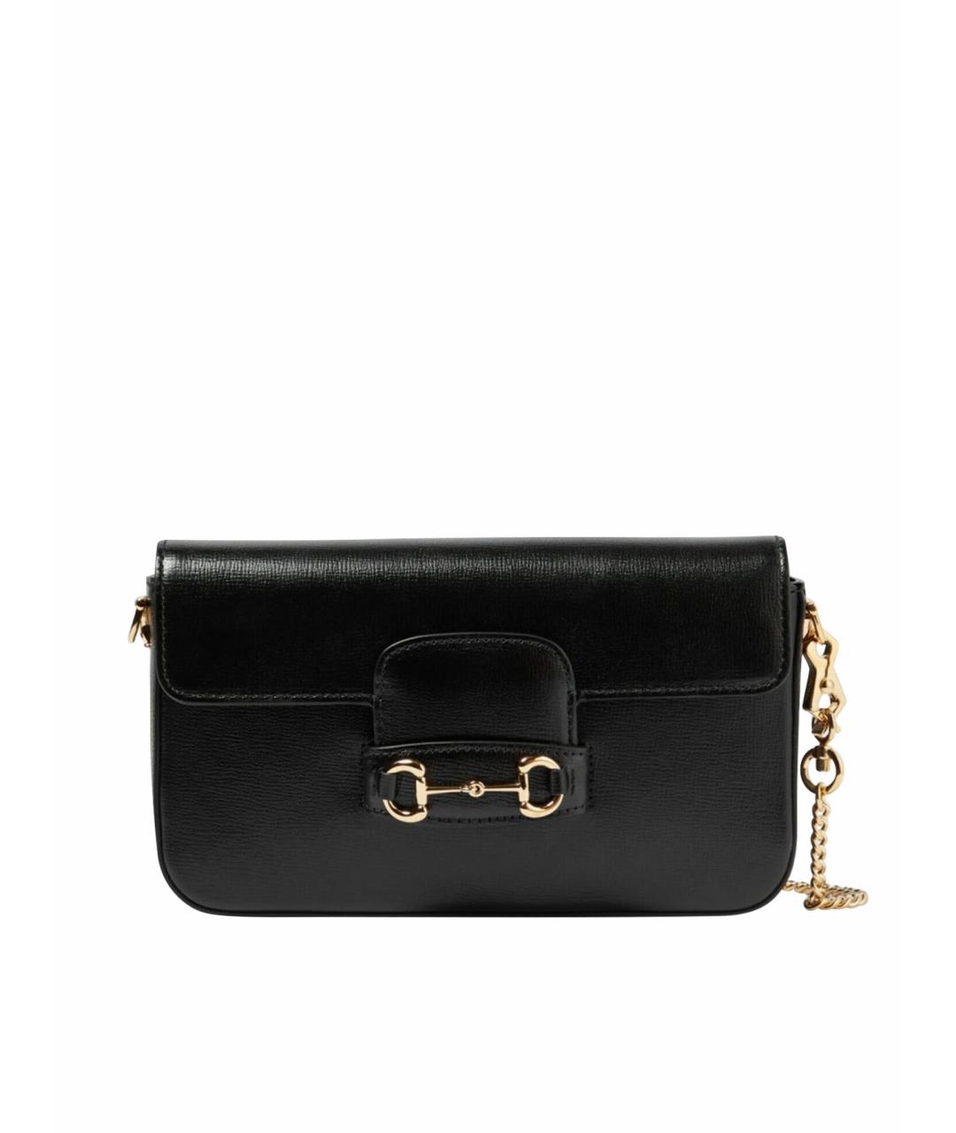 GUCCI Черная кожаная сумка через плечо, фото 1