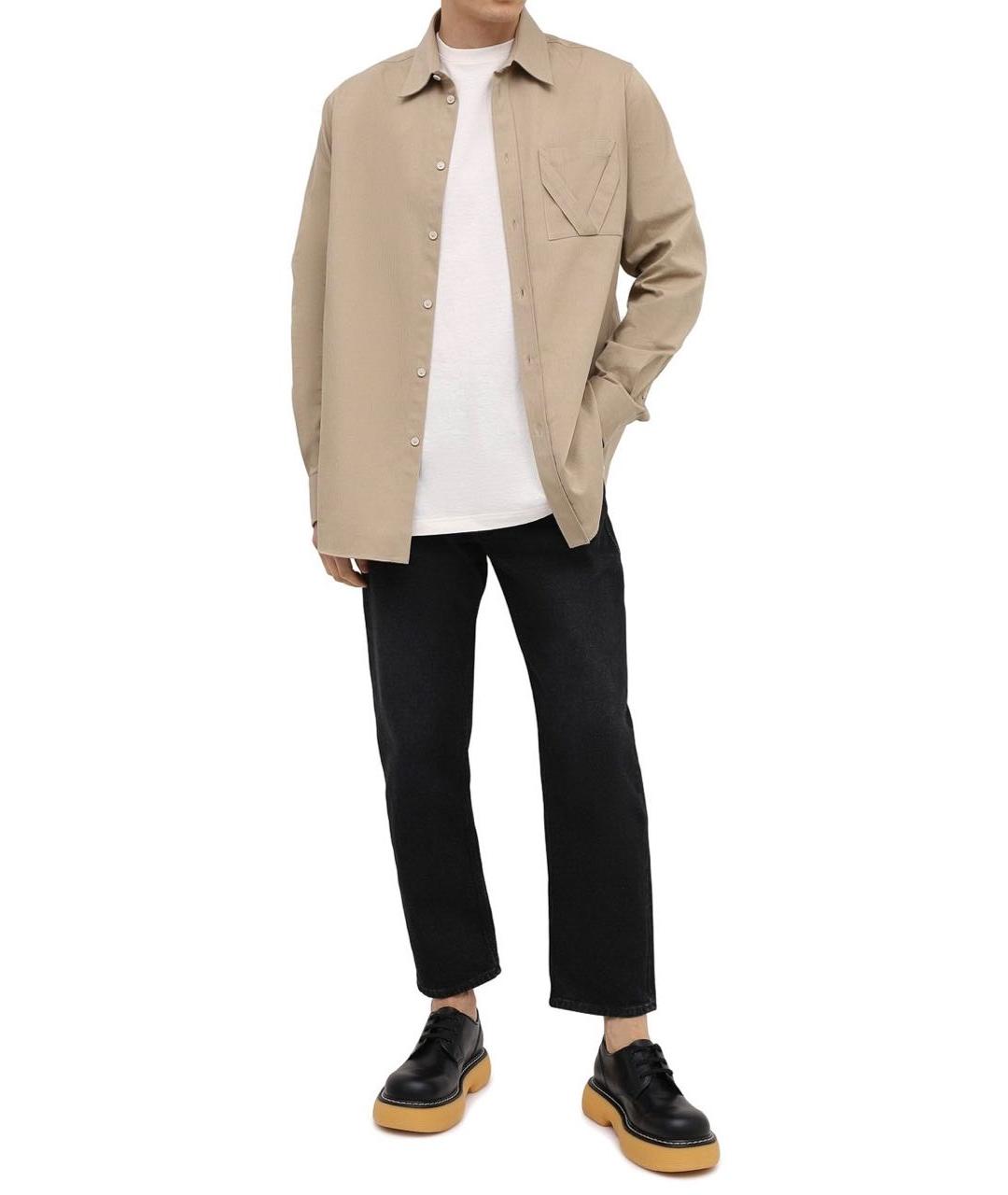 BOTTEGA VENETA Черные кожаные низкие ботинки, фото 2