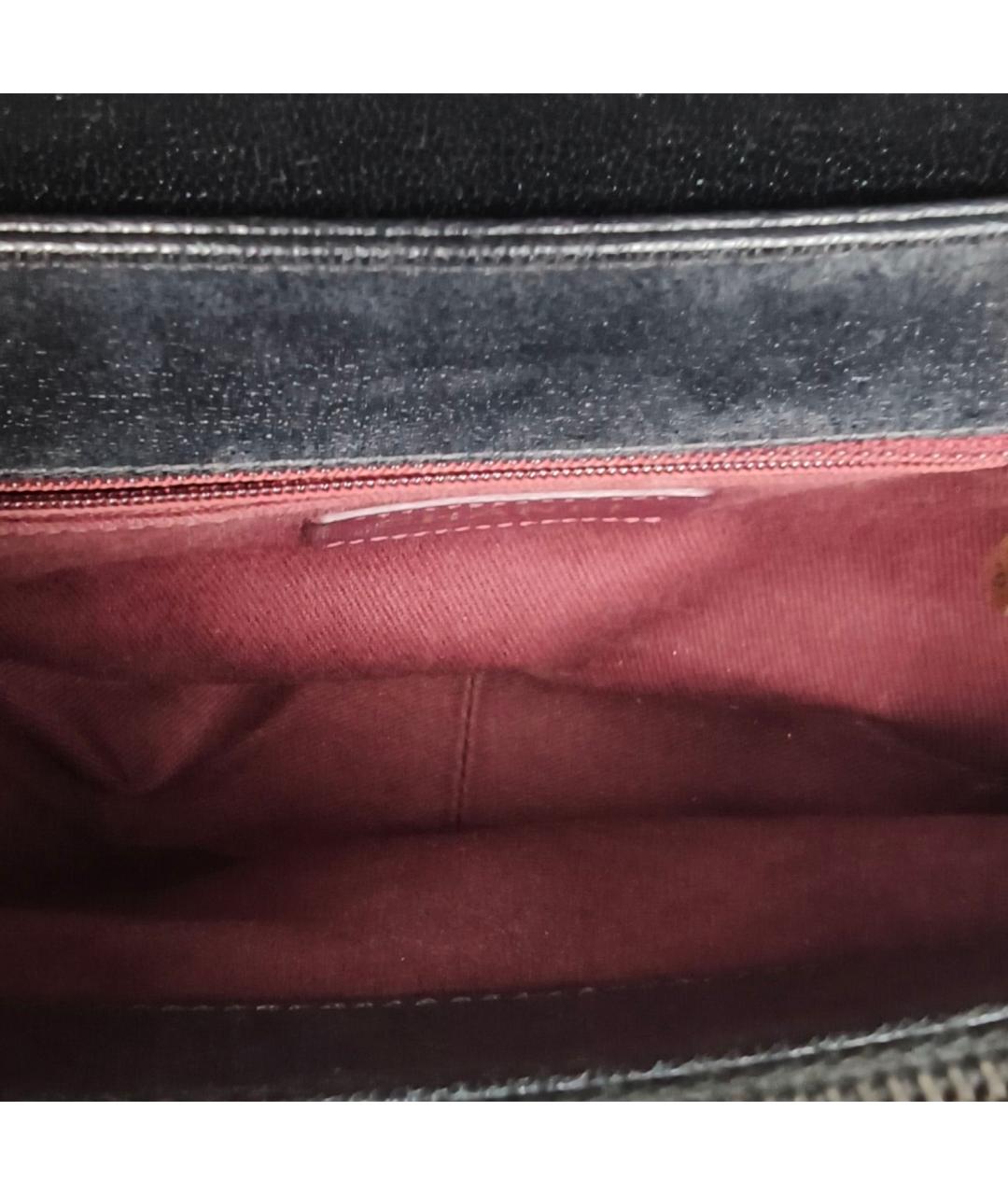 CHANEL Черная кожаная сумка с короткими ручками, фото 7